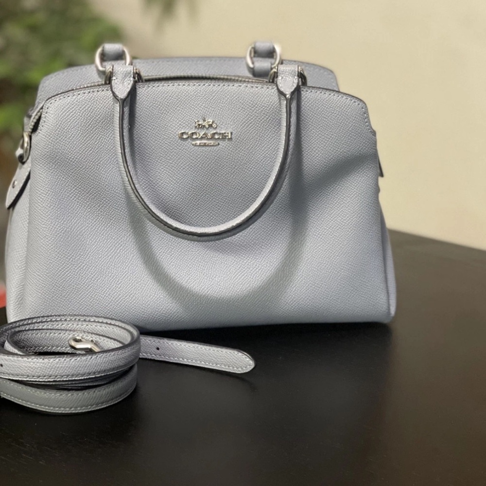 Coach Light blue  Leather Satchel